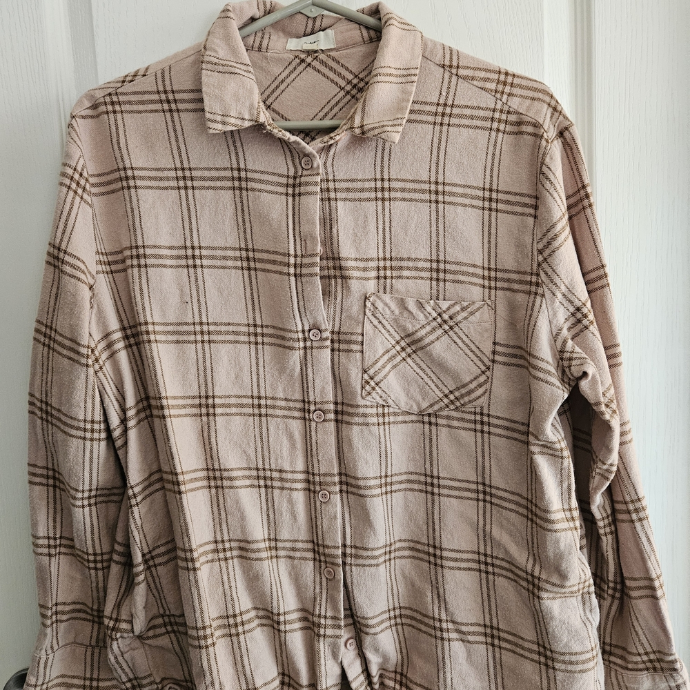 Plaid Beige Men's Shirt